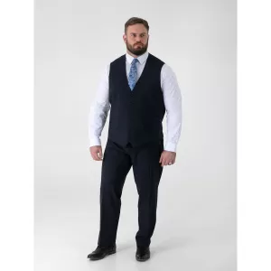 Gilet costume stretch D555 TED bleu marine-P50