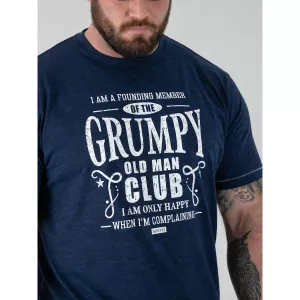 T-shirt D555 Grumpy Old Man bleu Reno-4XL