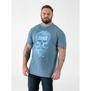 T-shirt D555 skull barbu bleu sarcelle  -7XL