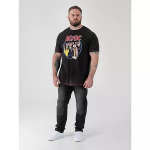T-shirt AC/DC Highway To Hell noir délavé-5XL