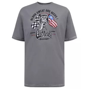 T-shirt D555 Gas Monkey garage Gris-3XL