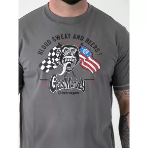 T-shirt D555 Gas Monkey garage Gris-3XL