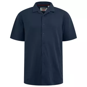 Chemise D555 col cubain bleu marine-5XL