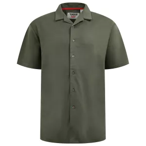 Chemise D555 col cubain kaki-3XL