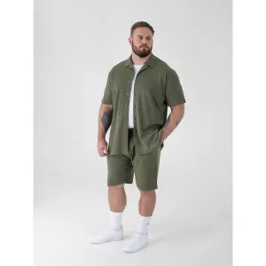 Chemise D555 col cubain kaki-6XL
