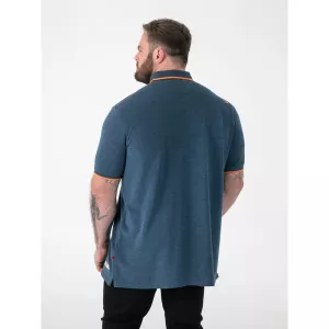 Polo D555 HARVEY bleu turquoise liseré contrasté-4XL