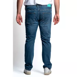 Jean 5 poches bleu délavé confort coupe droite-E66