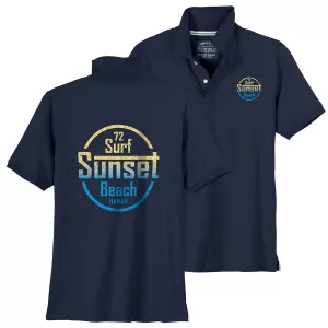 Polo Redfield imprimé Surf Sunset denim foncé