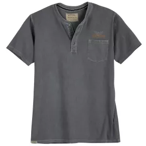 T-shirt serafino Redfield garage gris vintage