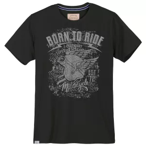 T-shirt Redfield Motorcycle vintage noir