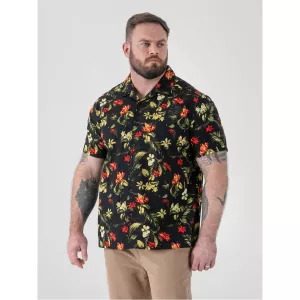 Chemise D555 hawaïenne noire-7XL
