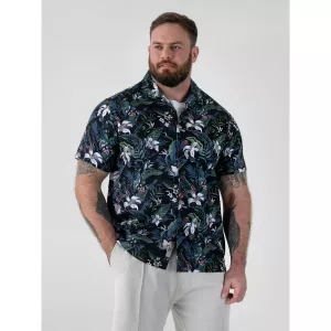 Chemise D555 Corden hawaïenne bleu Foncé-8XL