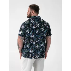 Chemise D555 Corden hawaïenne bleu Foncé-5XL