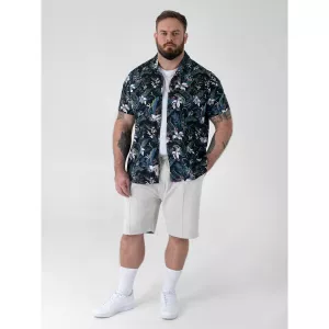 Chemise D555 Corden hawaïenne bleu Foncé-5XL