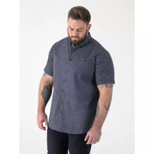 Chemise D555 Melrose imprimé iconique bleu marine-8XL