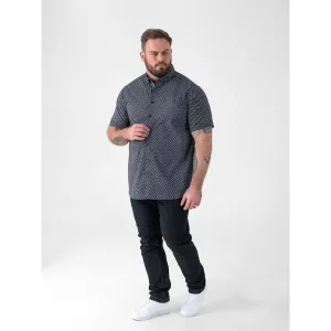 Chemise D555 Melrose imprimé iconique bleu marine-3XL