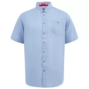 Chemise D555 Clarke bleu clair en lin coton