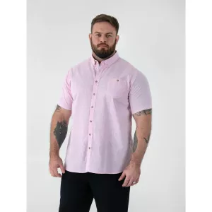 Chemise D555 Clarke Rose en lin coton-3XL