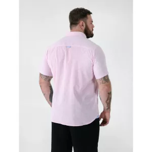 Chemise D555 Clarke Rose en lin coton-8XL
