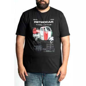 T-shirt Retrocar Ape italien noir