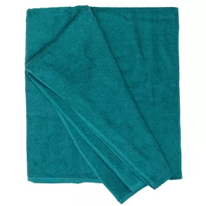 Serviette de plage ou sauna XXL bleu pétrole 220 x 155 cm--