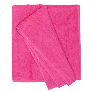 Serviette de plage ou sauna XXL rose 220 x 155 cm--