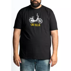 T-shirt Ciao Bella scooter vintage noir 