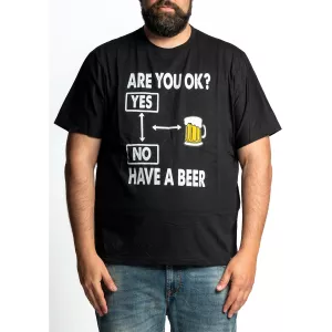 T-shirt humour bière noir