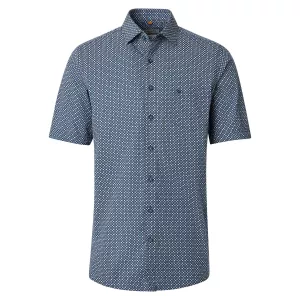 Chemise imprimée motifs Jaune et bleu