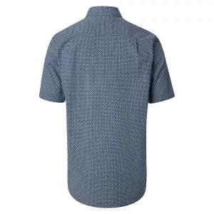 Chemise imprimée motifs Jaune et bleu-4XL