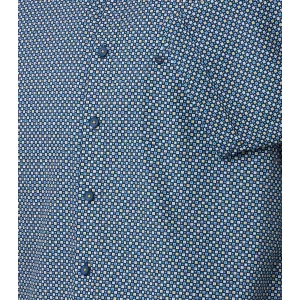 Chemise imprimée motifs Jaune et bleu-5XL