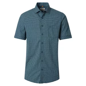 Chemise imprimée motifs vert et bleu