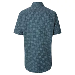 Chemise imprimée motifs vert et bleu-3XL