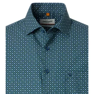 Chemise imprimée motifs vert et bleu-6XL