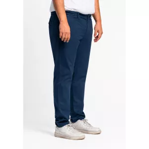 Pantalon chino stretch bleu marinet élégant-E64