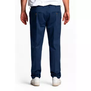 Pantalon chino stretch bleu marinet élégant-E72