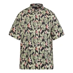 Chemise manches courtes botanique noire-5XL