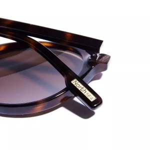 Lunettes de soleil rondes marron en bio-acétate-50-21-14