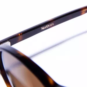 Lunettes de soleil rondes marron en bio-acétate-50-21-14