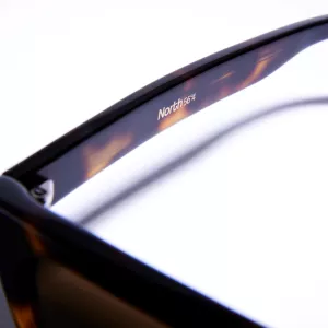 Lunettes de soleil carrées marron en bio-acétate-54-21-15