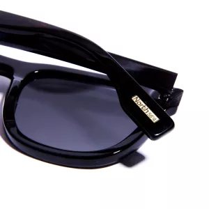 Lunettes de soleil carrées noire en bio-acétate-54-21-15