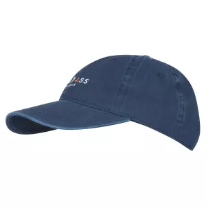 Casquette Massa bleu denim effet lavé et logo brodé--