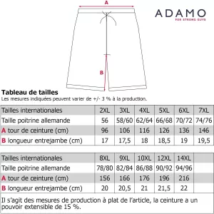 Bermuda noir microfibre ultra léger et pratique-10XL
