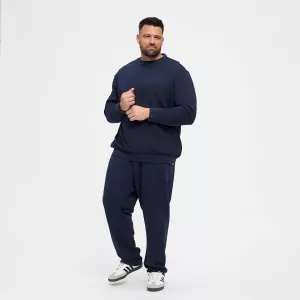Pantalon de survêtement classique bleu marine-4XL