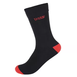 Chaussettes noire 3 paires contrastées-49-52