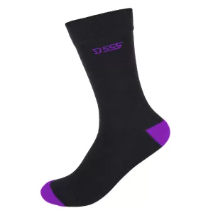 Chaussettes noire 3 paires contrastées-49-52
