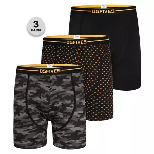 Lot de 3 boxers D555 imprimés noir 