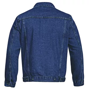 Veste en jean bleu denim coupe droite extensible-3XL