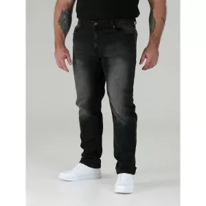 Jean grande taille noir délavé Benson - Entre jambe 34-P58