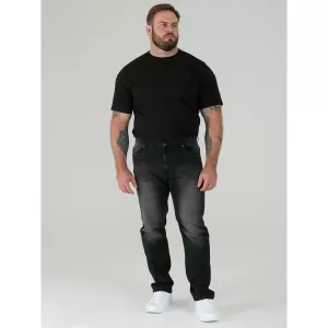Jean grande taille noir délavé Benson - Entre jambe 34-P54